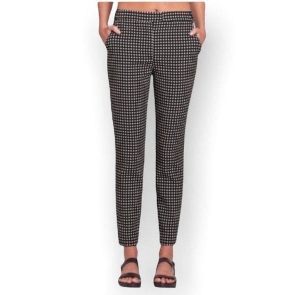 Abercrombie & Fitch Black White Polka Dot Slim Ankle Dress Pants size 0
